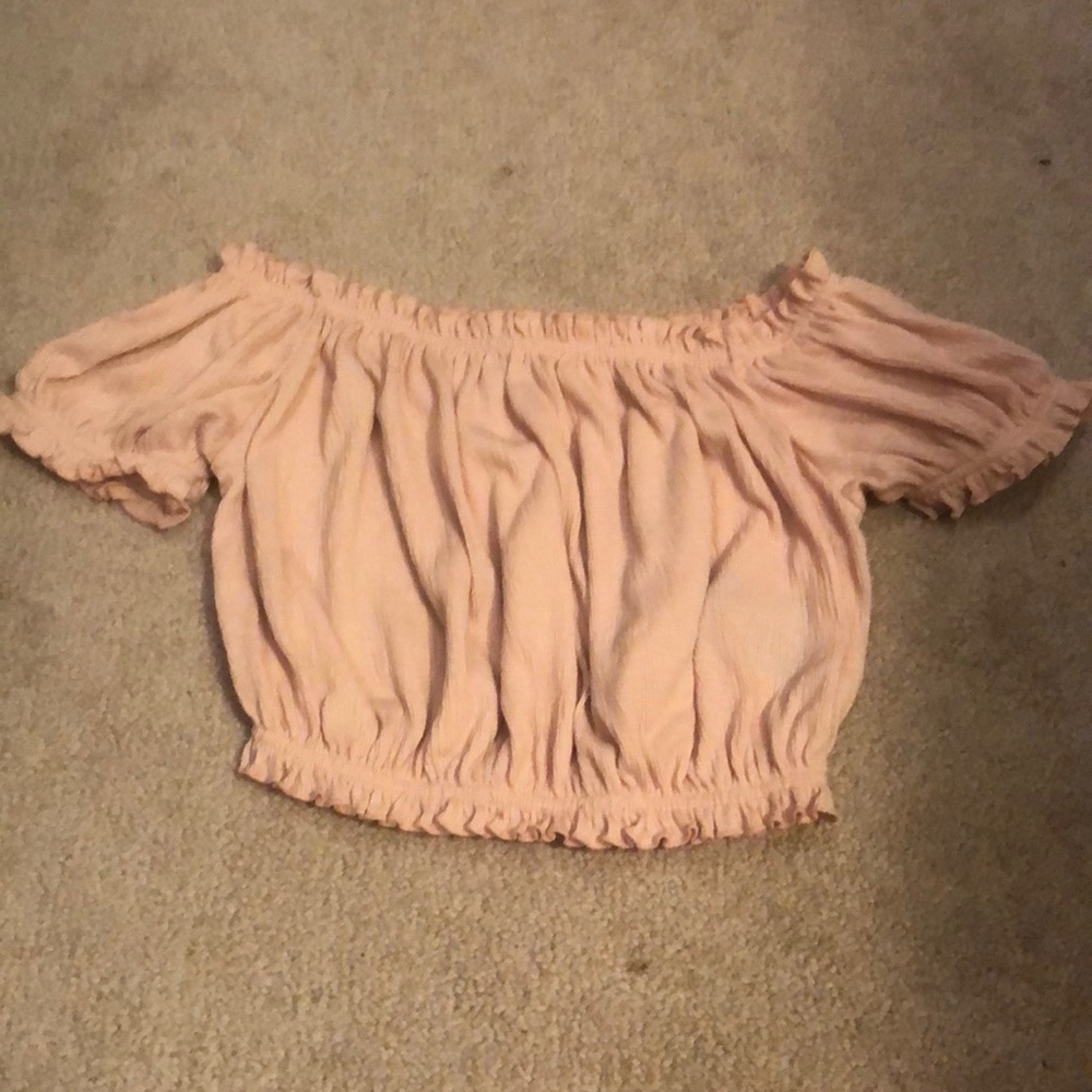 baby pink crop top